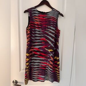 M Missoni 100% Silk Abstract Print Shift Dress - Size 42